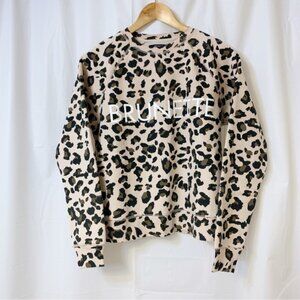 Brunette The Label BRUNETTE Leopard Crew Sweatshirt XS/S NWT